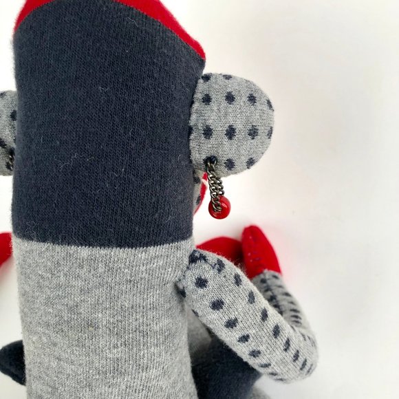 Hand-stitched Sock Monkey Stuffed Toy with Magnets - Picture 12 of 12